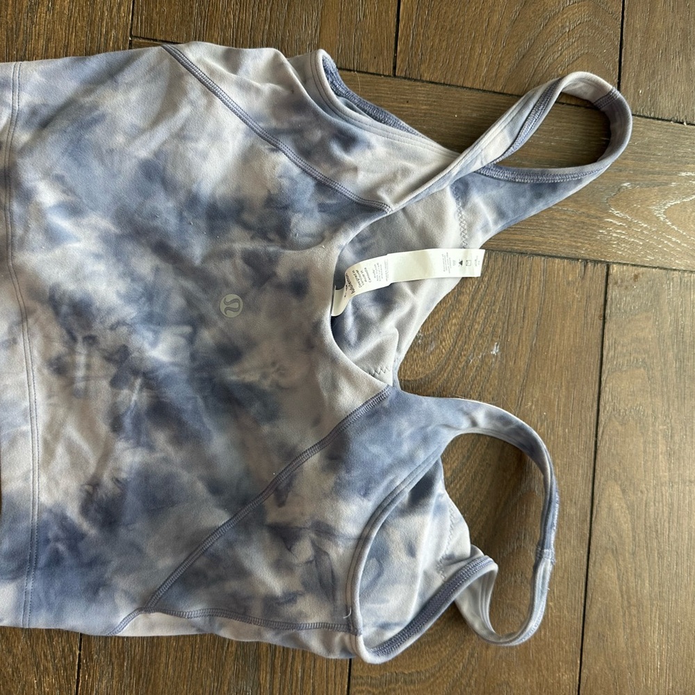 Lululemon Gray and Blue Patterned Tank Top